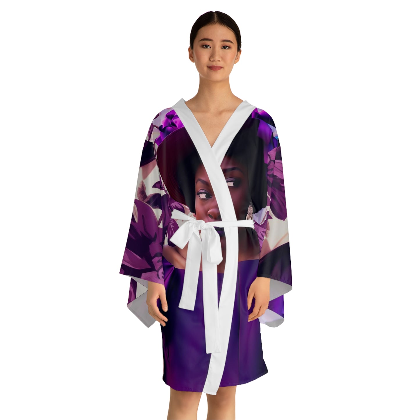 Long Sleeve Kimono Robe (AOP)